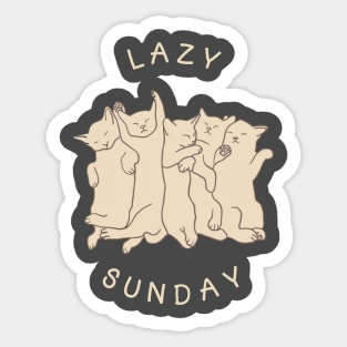 Lazy Sunday - Sleeping Cat Sticker